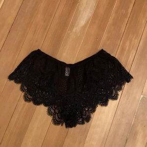 Victoria’s Secret black lace shorts